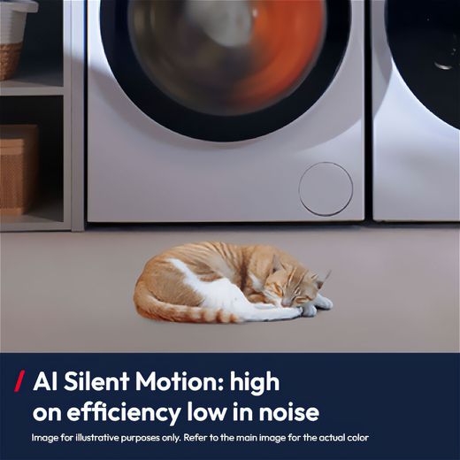 Hoover Pro Wash Series 7 HBQD 49SBL10U-80 9kg WiFi Connected Washing Machine with 1400 rpm - White  - annotation - ai silent motion